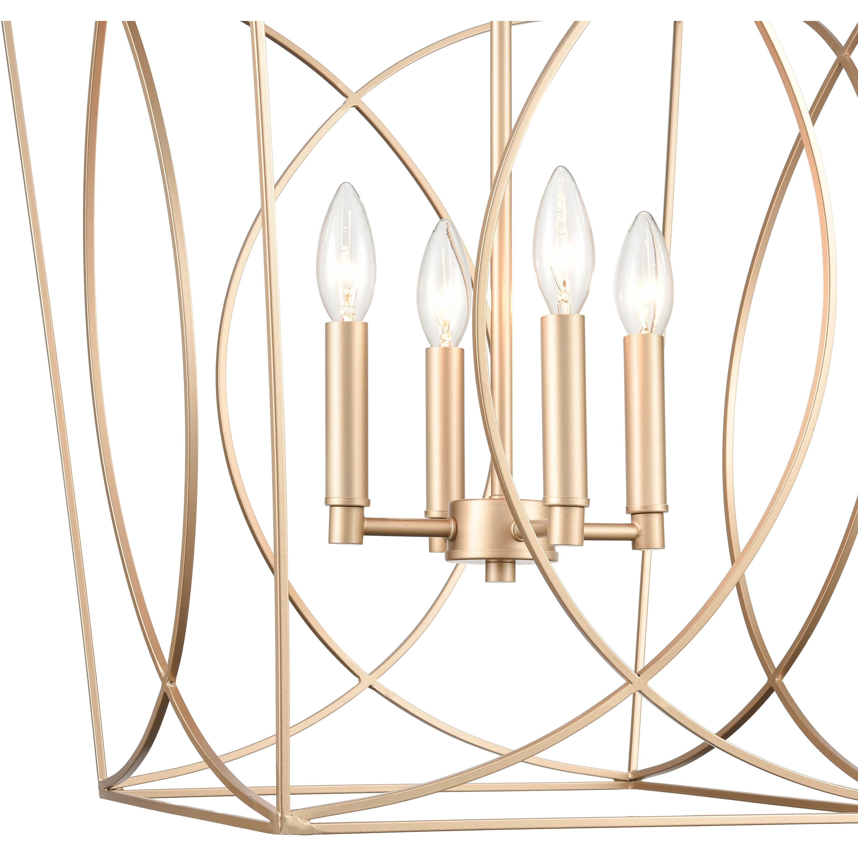 Tracy 4 Light 18 inch Painted Modern Gold Pendant Ceiling Light